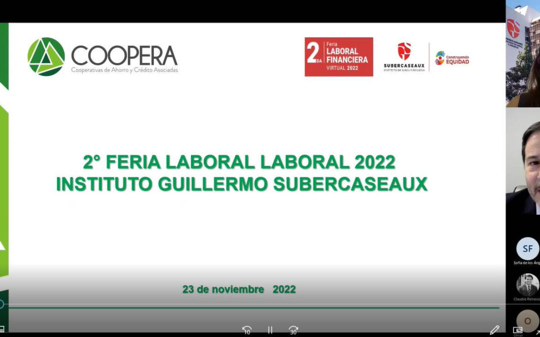 Patrocinio de Coopera a la 2ª Feria Laboral Financiera Virtual del Instituto Guillermo Subercaseaux